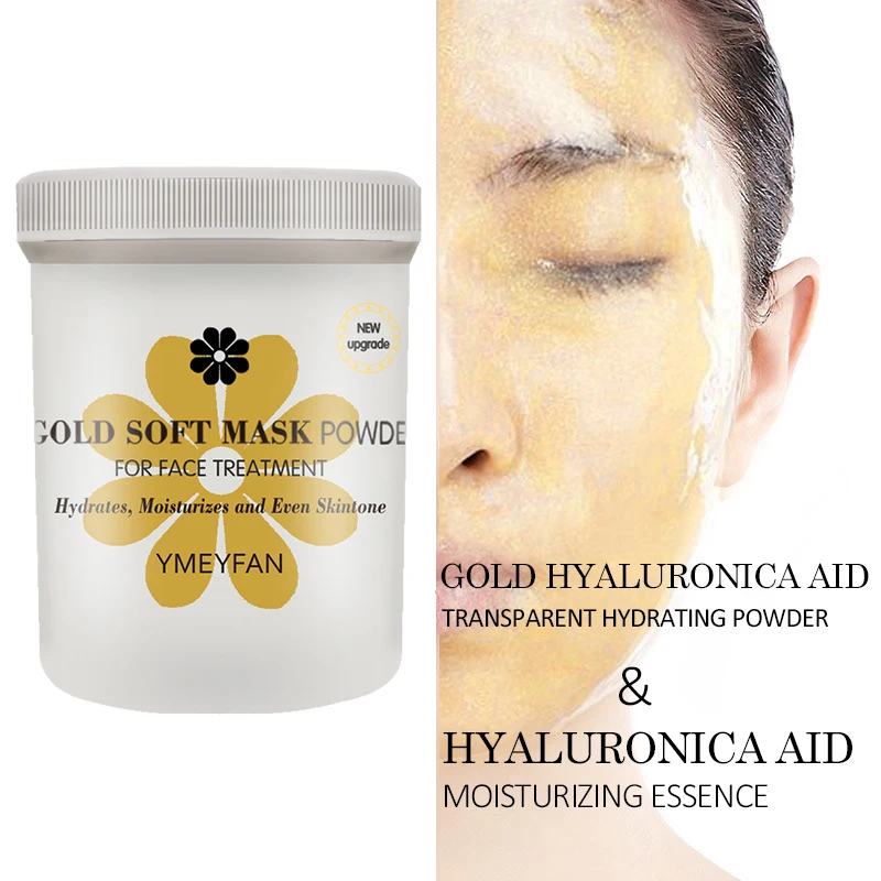 Ymeyfan New Upgraded Gold Rose Collagen Soft Hydro Jelly Mask Powder Facial 500g Jar Wholesale Beauty Supply Products