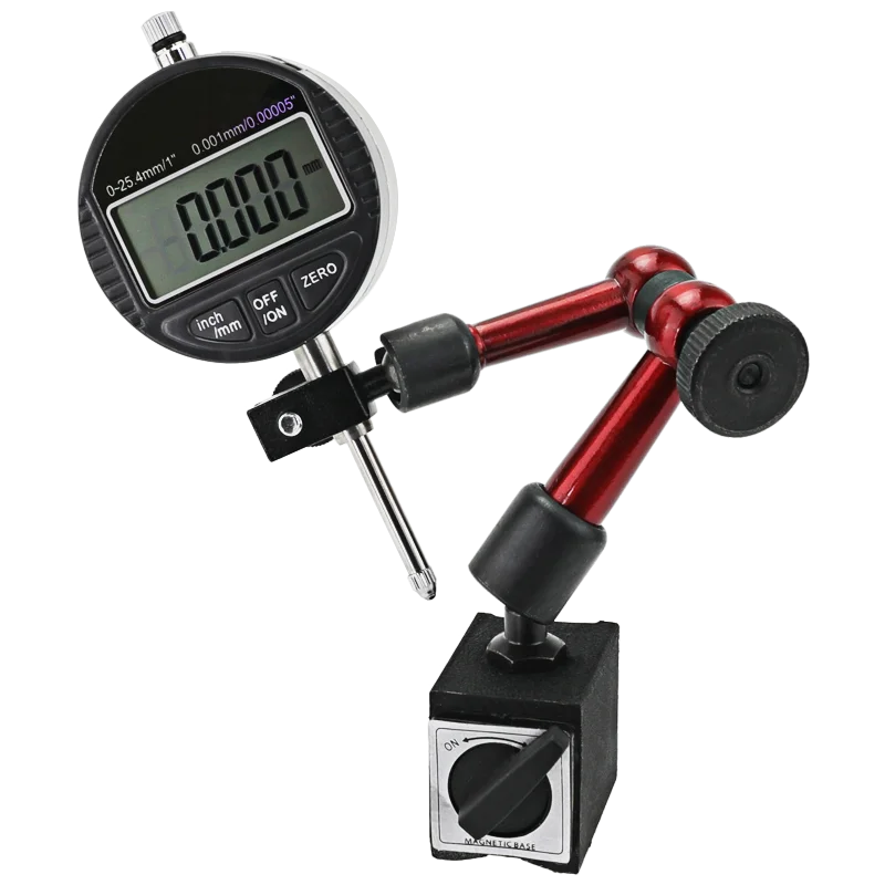 Indicateur à cadran numérique 0-12.7mm/0.5 ''0-25.4mm 0.01mm, Mini support de Base magnétique, jauge, outils de mesure