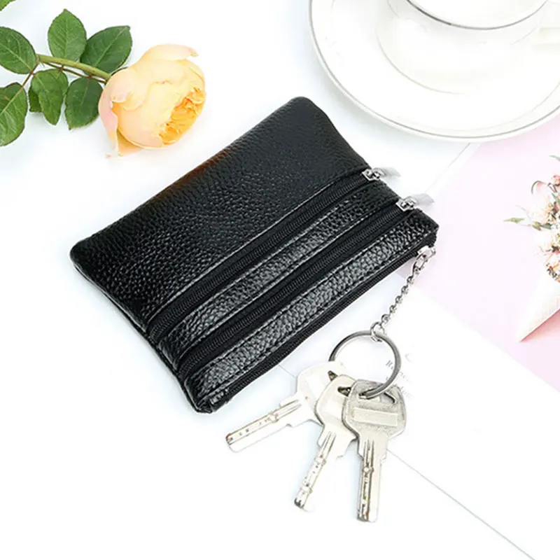 Leather Purse Women Wallet Clutch Zip Coin Purse Female Short Small Coin Purse Brand PU Mini Card Key Cash Holder Wallet Handbag