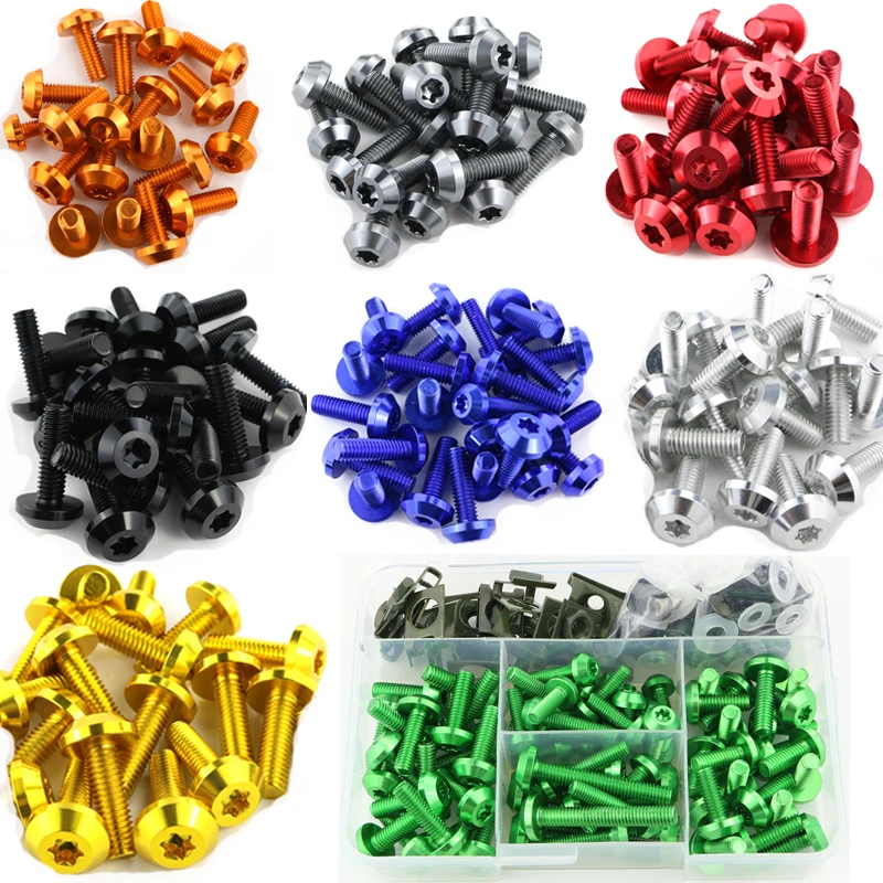 Fit For Kawasaki Ninja 650R 250R ZZR600 ZX9R ZX11 CNC Complete Full Fairing Bolts Kit Screws Nuts Clips ZX6R ZX14 ZX-10R ZX-7R