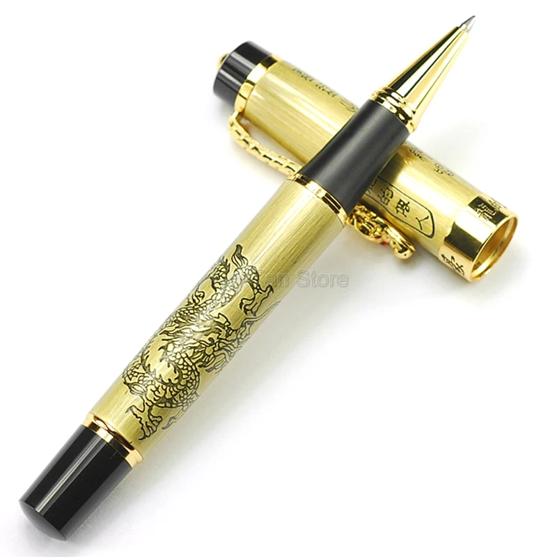 Jinhao Vintage Rollerball Pen, Descendants of The Dragon, Brassy Writing Office & Home & School Gift Pens