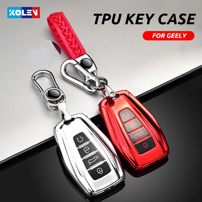 

Soft TPU Car Remote Key Case Cover Holder Shell Fob For Geely Coolray 2019-2020 Atlas Boyue NL3 Emgrand X7 EX7 SUV GT GC9 Borui