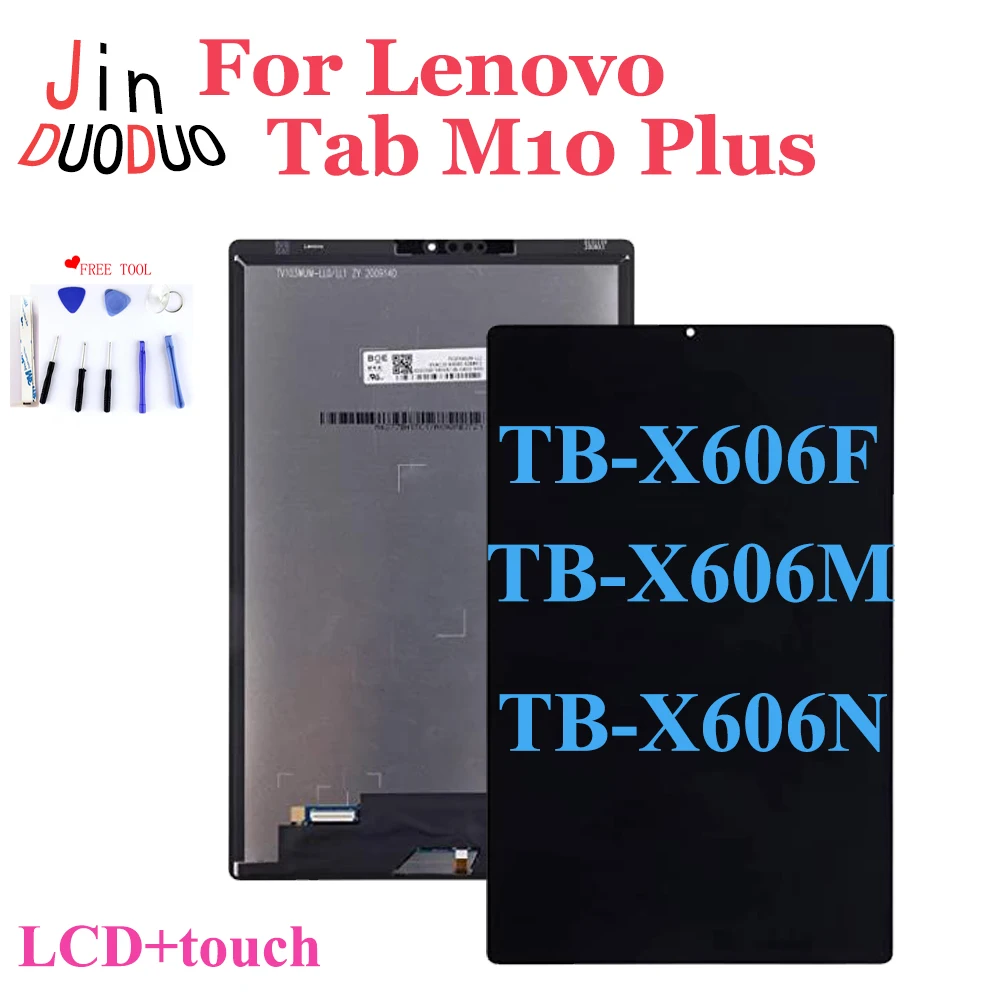 

10.3"AAA+ For Lenovo M10 Plus TB-X606F TB-X606M TB-X606N TB-X606 LCD Display Touch Screen Digitizer Assembly Replacement