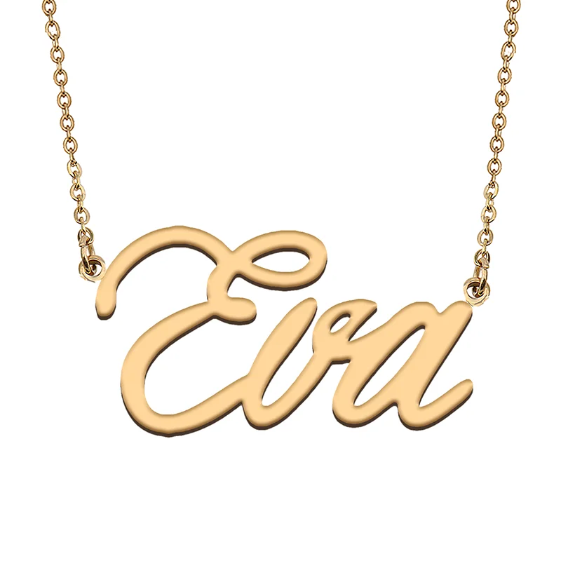 

Eva Custom Name Necklace Customized Pendant Choker Personalized Jewelry Gift for Women Girls Friend Christmas Present