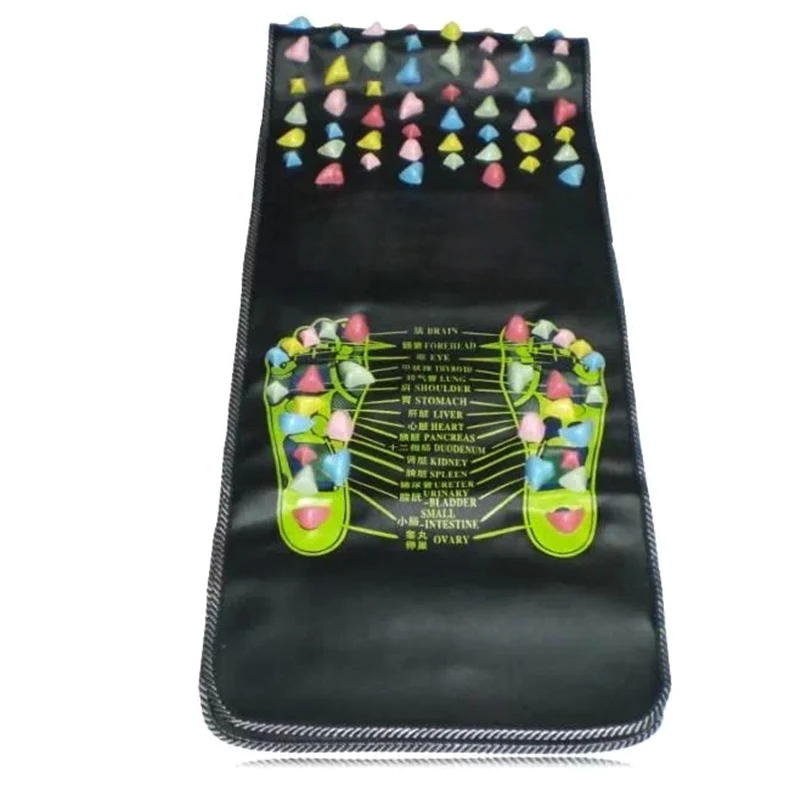 Chinese Reflexology Walk Stone Pain Relieve Foot Leg Spa Massage Mat Health Care EIG88