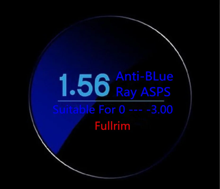 

Quality Optical Anti-Blue Ray Myopia TransparentLenses UV400 for Full Frame Prescription 1.56 1.60 1.67 1.74 Index 70MM Diameter