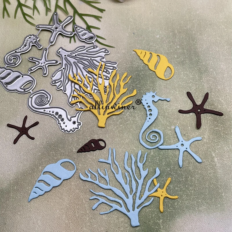 Seaweed seahorse shell Metal Cutting Dies Stencils For DIY Scrapbooking Decorative Embossing Handcraft Die Cutting Template