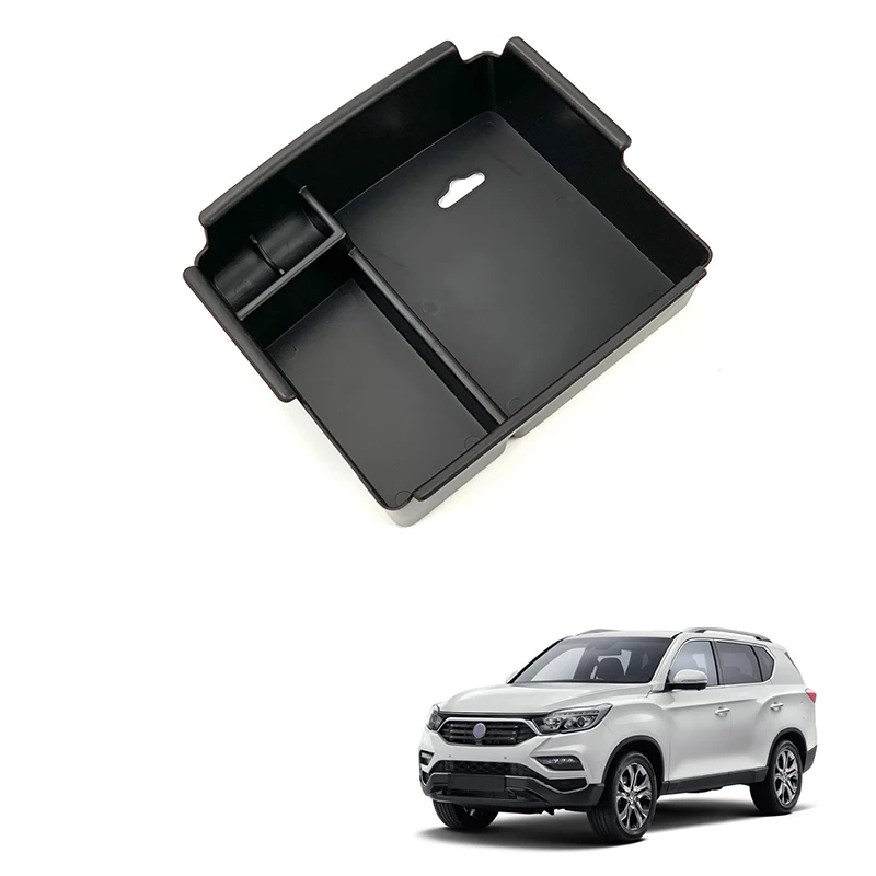 Car Accessories Armrest Storage Box For SsangYong Tivoli Rexton Center Console Container Storage Organizer