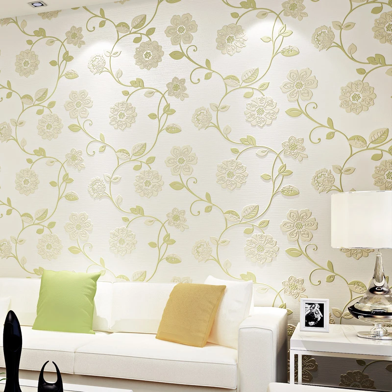 

Whole House High-End Entry Lux Style Living Room American Big Flower TV Background Wall Wall Covering Fabric