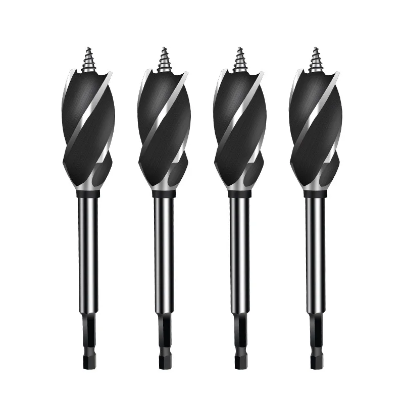 Hex Shank สี่ช่องและสี่ขอบเจาะบิต Perforating สนับสนุนเจาะไฟฟ้าสว่านโรตารี่หัวไม้ Plank Hole