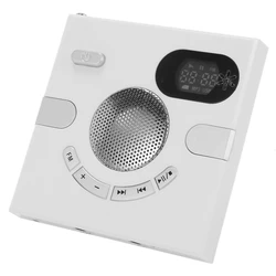 RISE-Wall Speaker Fm Radio with Time Display Headphone Jack Support Aux Audio Tf Card Usb Disk Mp3 Player Usb Charge