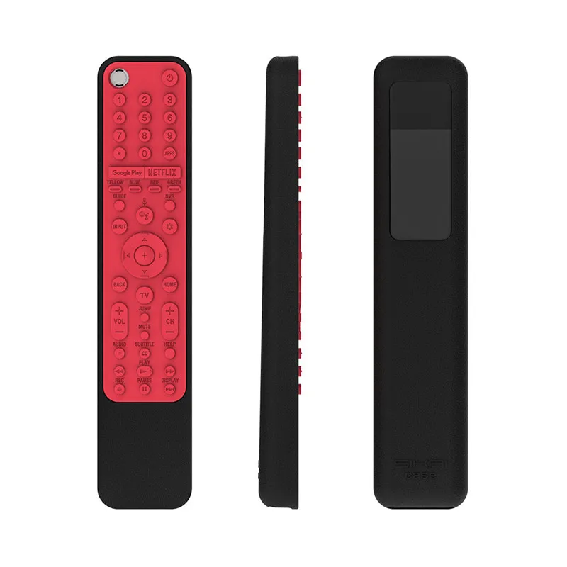 Silicone Case for Sony RMF-TX600U RMF-TX500E Smart TV Voice Remote Control Shockproof Protective Cover with Remote Loop SIKAI