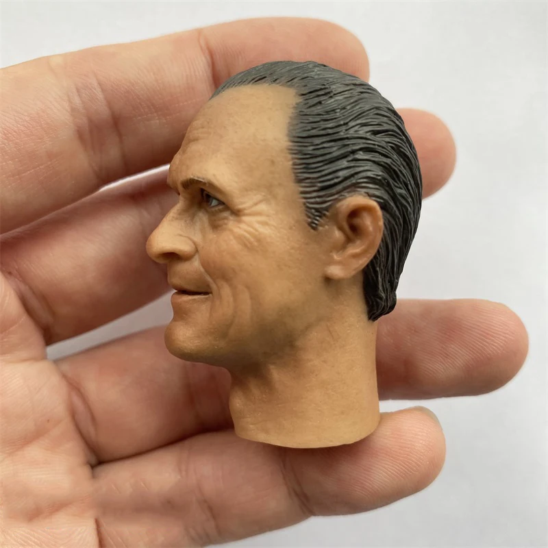 In Stock For Sale 1/6th The Silent Lamb Hannibal Anthony Hopkins Male Head Sculpture For Usual 12inch Doll Action Figure