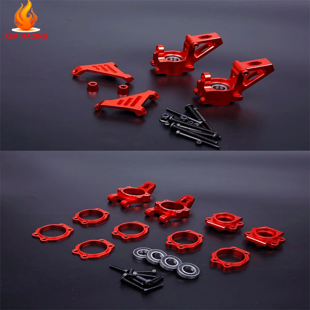 

CNC Alloy Front and Rear Wheel Hub Carrier Set for 1/5 Hpi Rofun Rovan Km MCD GTBRACING Baja 5b 5t 5sc SS TRUCK Rc Car Toy Parts