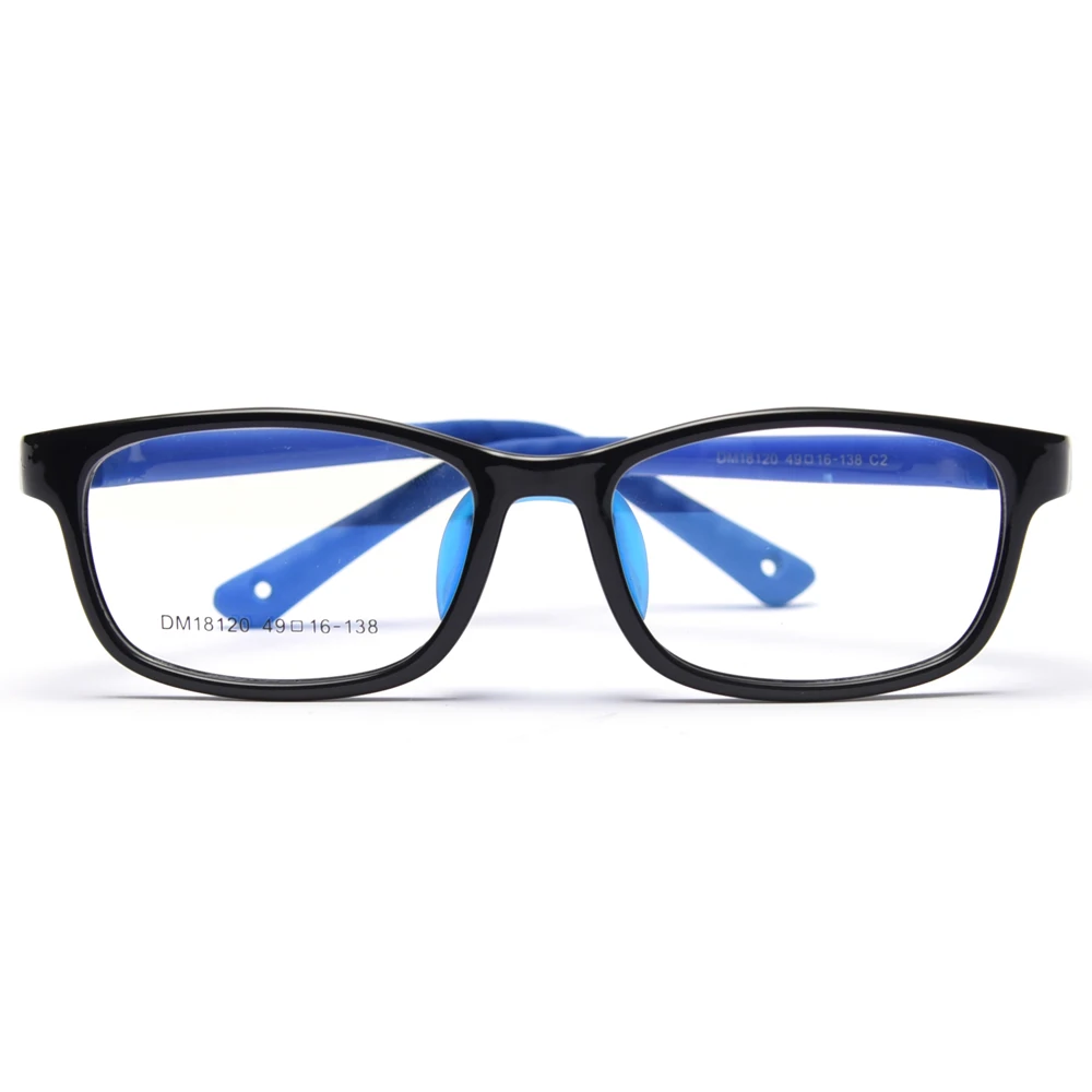 Kachawoo optical glasses frame boy black blue square eyeglasses for kids computer girl TR90 spectacles comfortable clear lens
