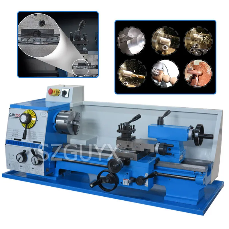 Desktop multifunctional variable speed lathe All metal gear household machine tools industry Woodworking metal machining tool