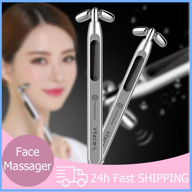 

Face Roller Massager 180° Silver Thin Face Full Body Shape Massager Lifting Wrinkle Remover Facial Massage Relaxation Tool