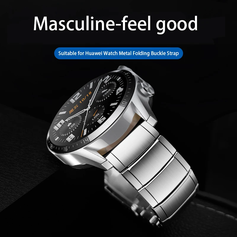 For Huawei watch GT1 2 46mm Newest Stainless Steel band strap Honor Magice1 2 Metal bracelet Galaxy watch 46mm strap Gear S3band