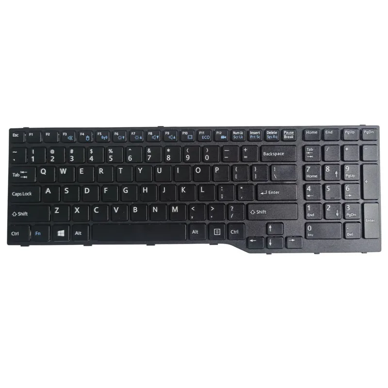 Teclado Pop US para portátil Fujitsu Lifebook E753 E754 E557 E756, color negro