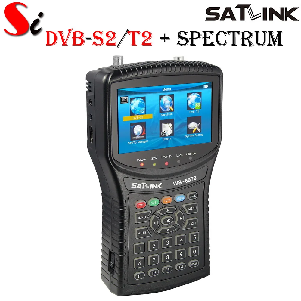 Original Satlink WS-6979 DVB-S2 & DVB-T2 Combo Satellite Finder & Terrestrial Finder