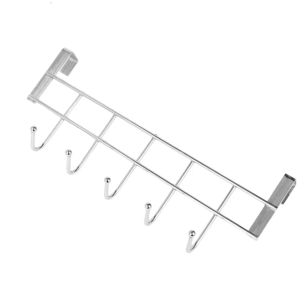 Ganchos de puerta para armario de cocina, colgador de ropa blanco y negro, colgador de toalla de alta calidad, colgador de puerta de acero inoxidable para colgar en la pared