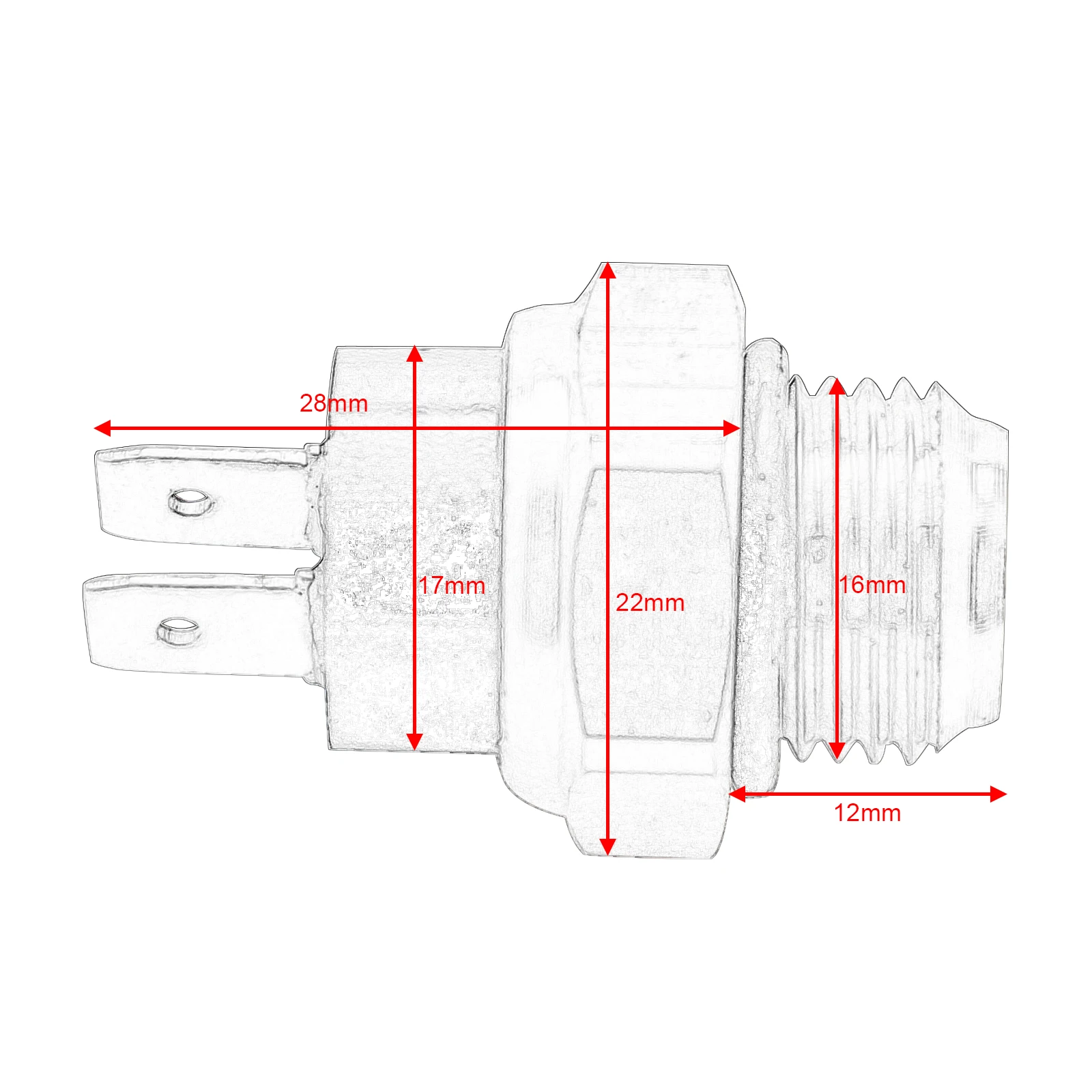 Thermostat Radiator Hose Switch Water Temperature Sensor For Benelli BJ250-15 BJ250-15A BJ300 BJ600GS-A Stels 300 600 600GT