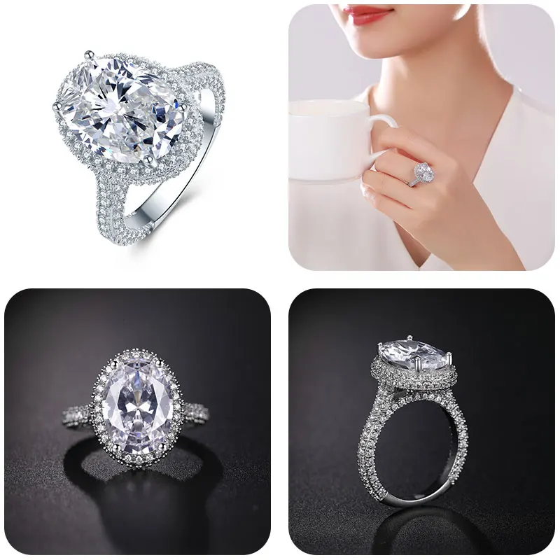 UMODE New High Quality Crystal Ring Wedding Rings For Woman Luxury Full Zircon Ring Jewelry Gifts Girl UR0580X