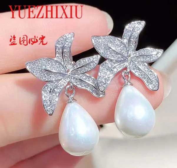 

New Special Price White Shell Pearl Long Earrings Women Party Fashion Jewelry Water Drop Earrings