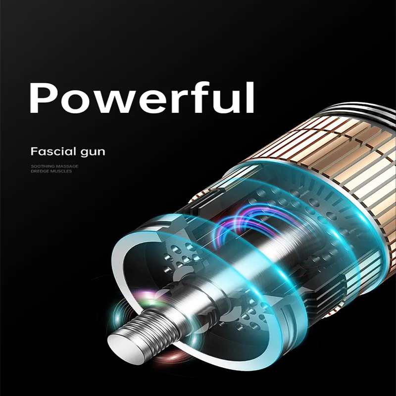 مجموعة تخفيف آلام العضلات مكونة من 6 قطع من رؤوس التدليك وعلاج الأنسجة العميقة وتمارين اللياقة البدنية ومسدس تدليك كهربائي #5