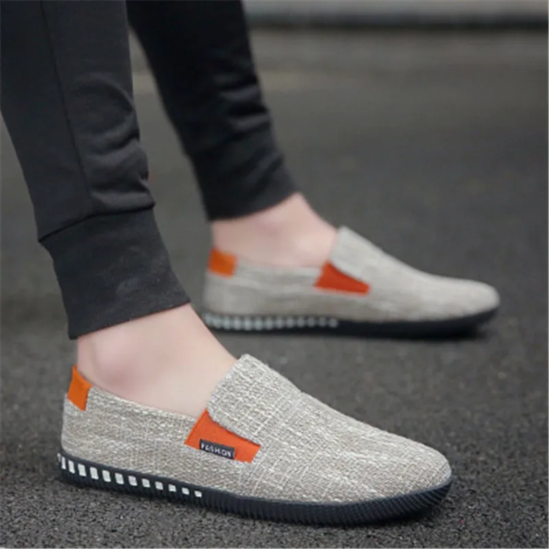 

Summer breathable cloth shoes Men's Bean leisure shoes Youth lazy footwear Korean fashion canvas shoes