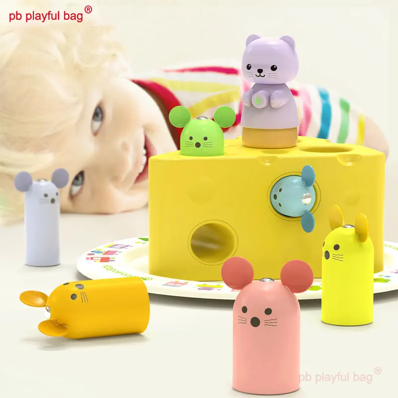 PB Playful Bag Cat and Mouse Rescue Cheese Children's Toys Early Education for Intelligence Gift Parent-Child Interaction UG48