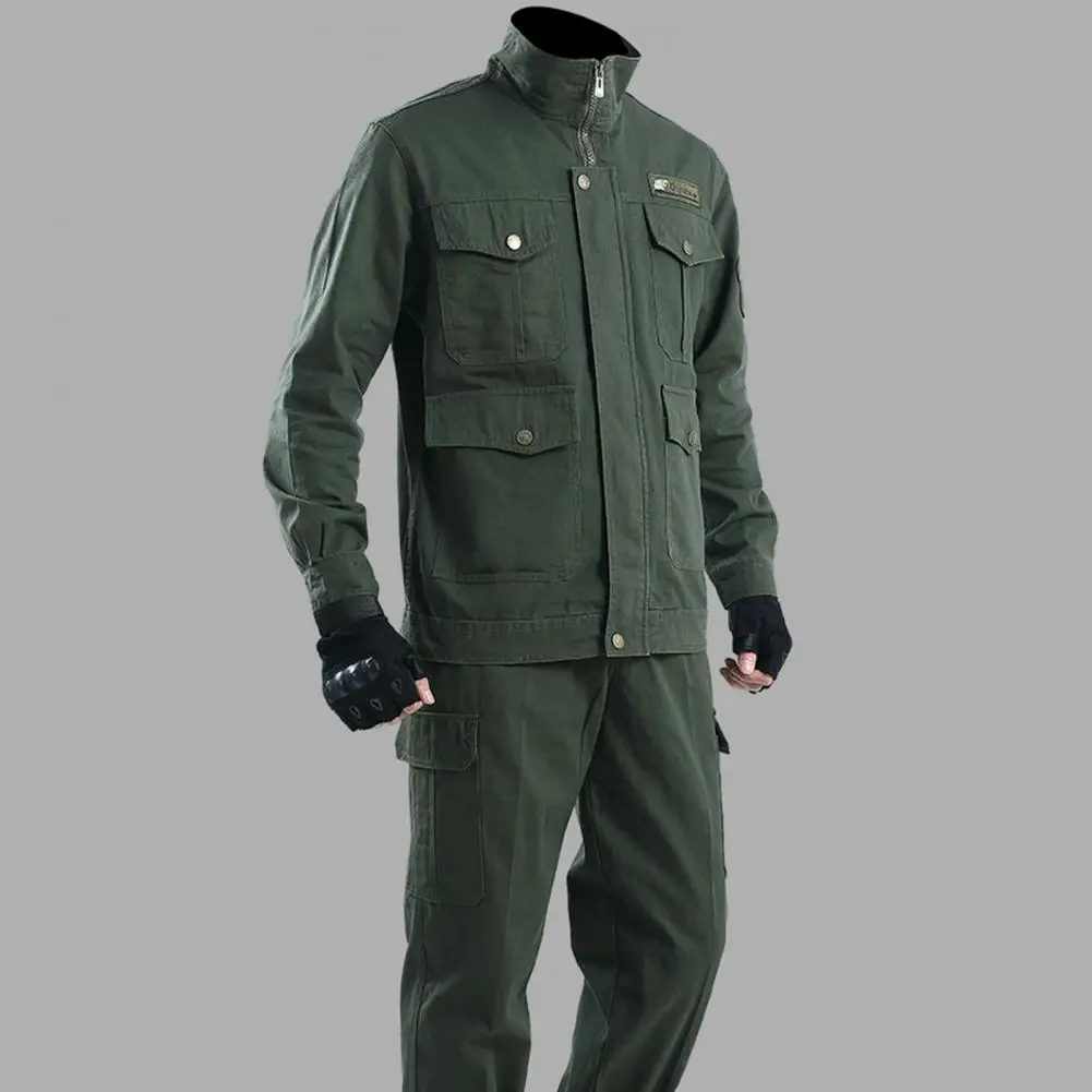 Men Work Clothes Long Pants Men Overalls Labour Suit Terrific Coat Suit