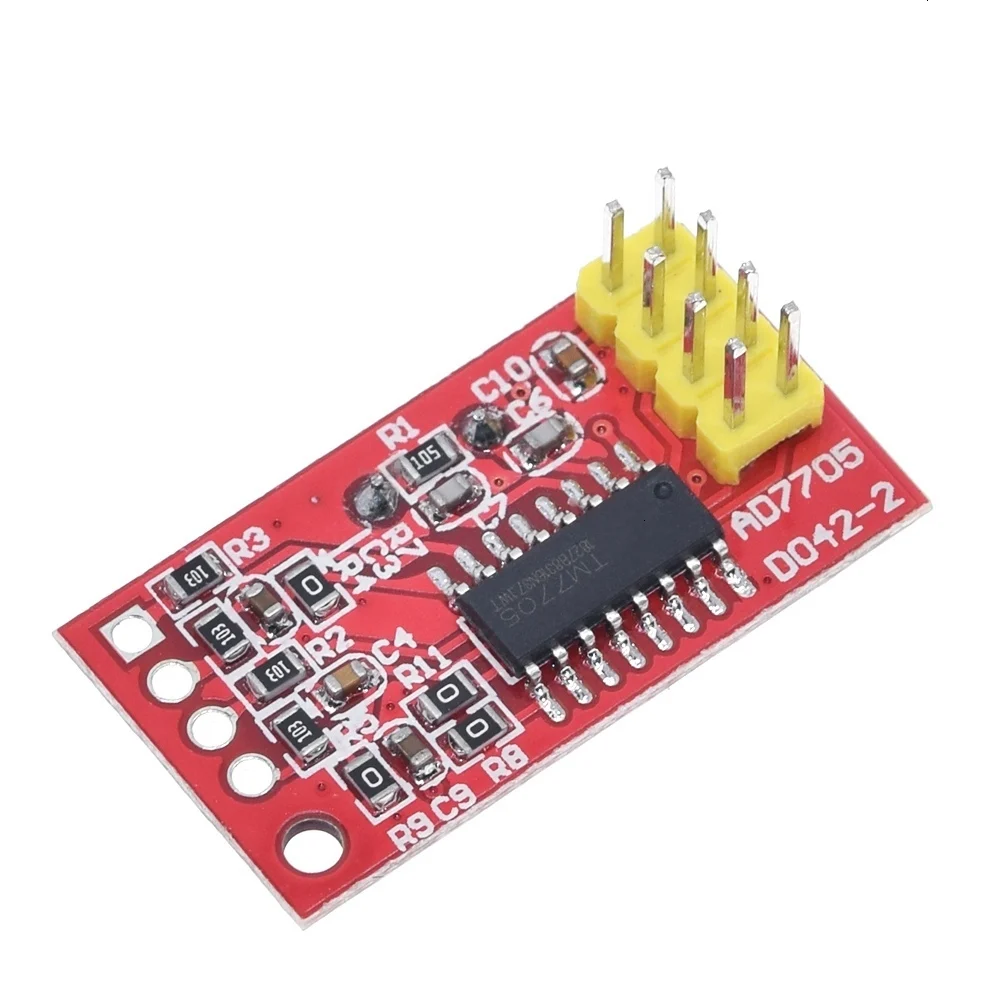 TZT 1/3PCS AD7705 Dual 16-Bit-Datenerfassungsmodul mit programmierbarer Eingangsdämpfung und SPI-Schnittstelle – Detail 7