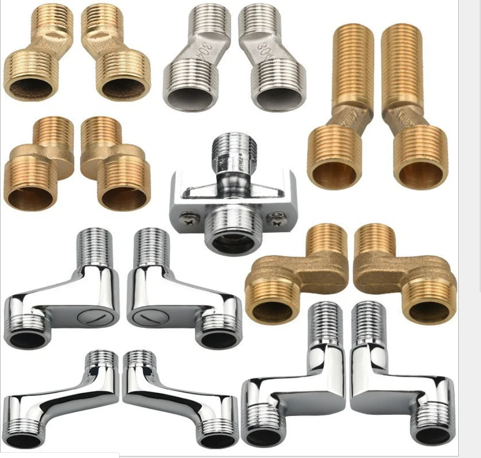 4Pcs Brass 304 Stainless Steel Faucet S Union Plumbing Hot Cold Mixer Adapter Connecting Fitting