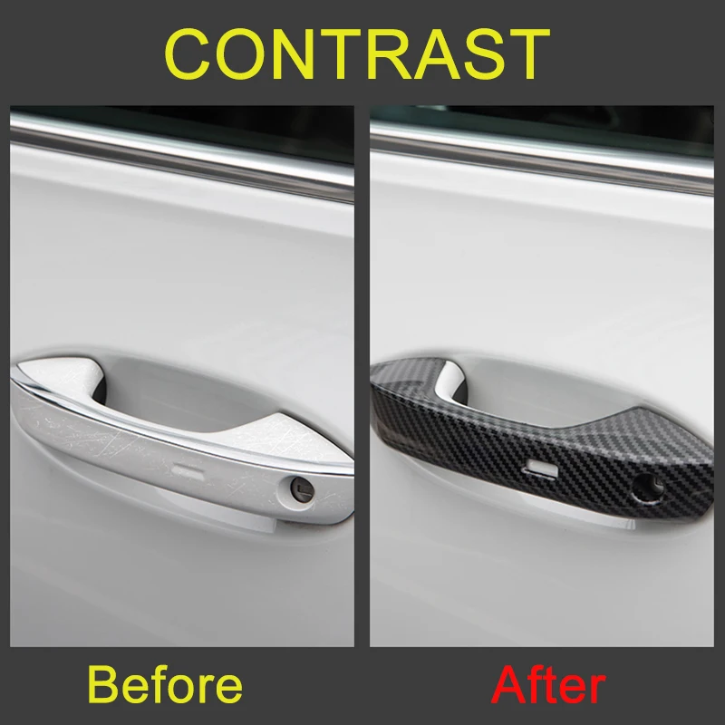 Car Outside Door Handle Cover Trim Handle Protector Sticker for VW ID3 ID 3 Accessories 2020 2021 2022 2023