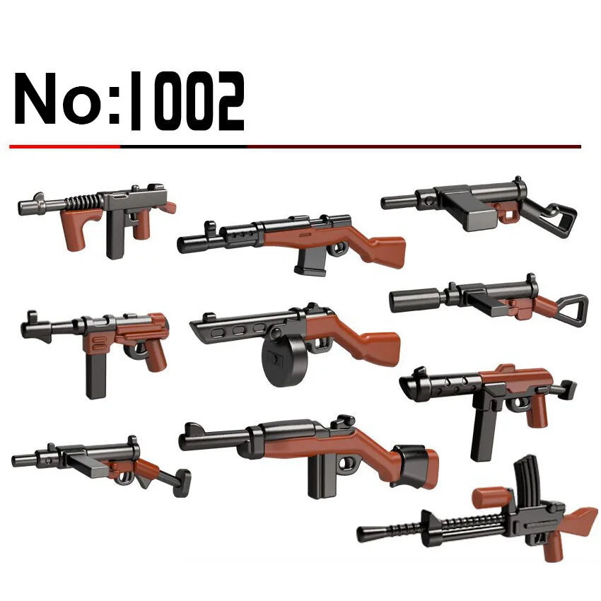 Bloques de construcción de armas de soldado militar de la Segunda Guerra Mundial, piezas de figuras de fuerza especial, Rifle de pistola, modelo 98k, Mini ladrillos, Juguetes