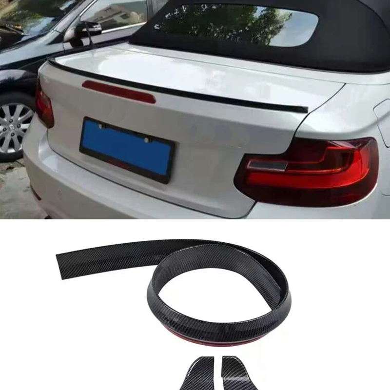 E90 Universele Spoiler Auto Sticker 1.5M Car-Styling 5D Carbon Rubber Tail Wing Solderen Diy Refit For BMW 3Series