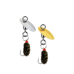 New Fishing Bait 10pcs Fly Fishing Lure Fishing Spoon Trout Lure Single Hook Swivel Spoon Lure
