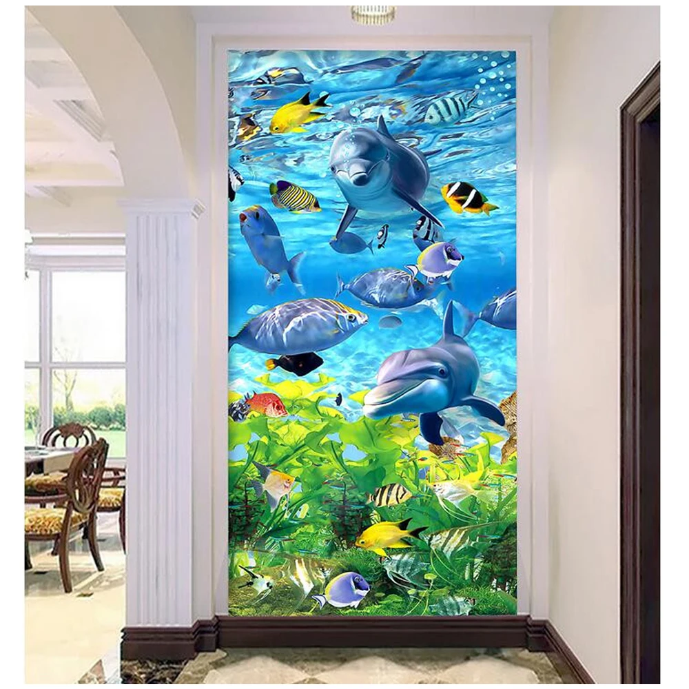 Large Mosaic Diamond Picture The Undersea World Fish Landscape Diy Diamond Embroidery Cross Stitch Diamond PaintingZP-4830