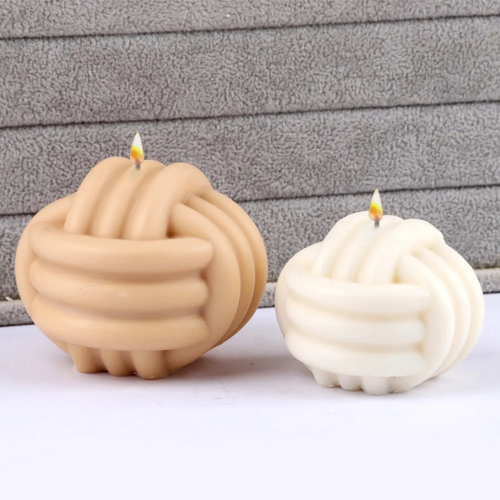 

3D Knotted Ball Candle Form Candles Silicone Molds Diy Aromatherarpy Household Decoration Craft Tools Soy Wax Candle Soap Making