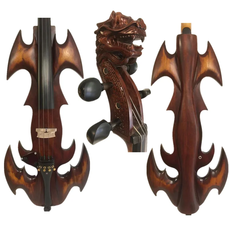 

Nice model fancy Crazy-1 art streamline carving dragon 4/4 electric cello