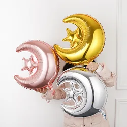 1Pcs Ramadan Mubarak Decoration Star Moon Foil Balloons Eid Mubarak Balloons Set Muslim Islamic Festival Party Decoration