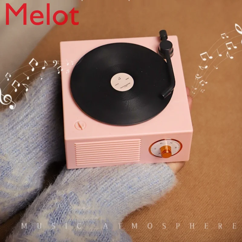 

Bluetooth Speaker Retro Phonograph Portable Wireless Bluetooth Mini Cute Mini Speaker Creative Valentine's Day Gift