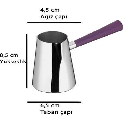 Aryıldız Roman Prestige 1 Pcs Purple Stainless Steel Small Size Coffee Pot