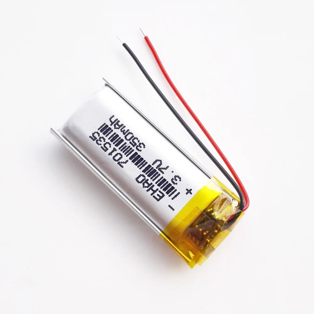 3.7V 350mAh akumulator litowo-polimerowa LiPo 701535 do słuchawek Mp3 GPS Smart zegarek z lampą Led ElectronicPart