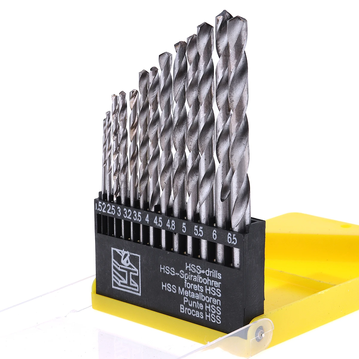 13pcs HHS 4241 punte elicoidali Foret HSS Spiralbohrer metthoboren con codolo cilindrico per forare legno di plastica in alluminio