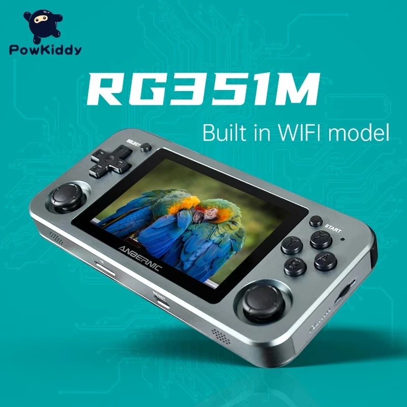 Imagem -02 - Powkiddy Rg351m Console de Videogame Retro Metal Shell Rg351m Módulo Wifi Embutido Console Portátil Rk3326 Handheld Game Console