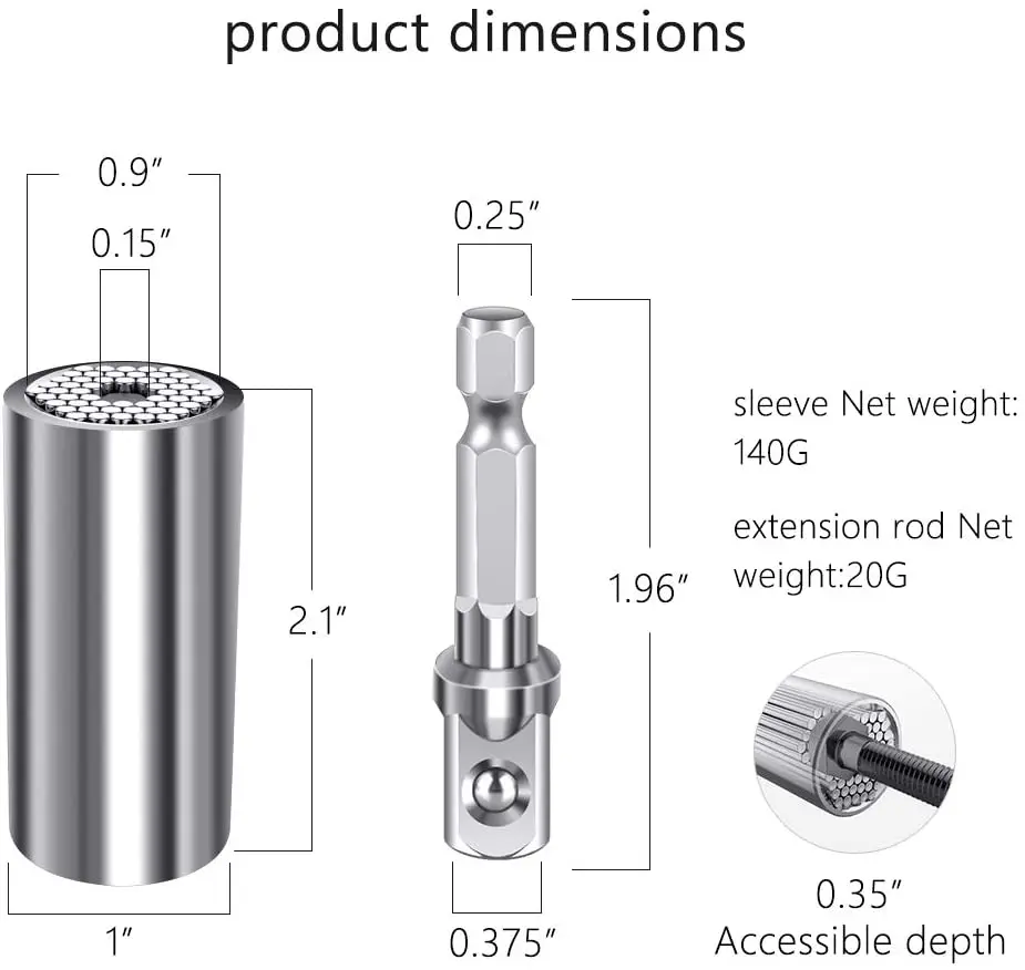 Llave de torsión Universal, juego de cabeza de manga mágica, llave inglesa de 7-19mm, mango de forma de llave, herramientas multimano, manga CR-V