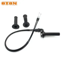 OTOM Motorbike Grips CNC Aluminum Twist Throttle Accelerator Handle With Throttle Cable For KTM 85-1290 EXC XC SXF HUSQVARNA FE