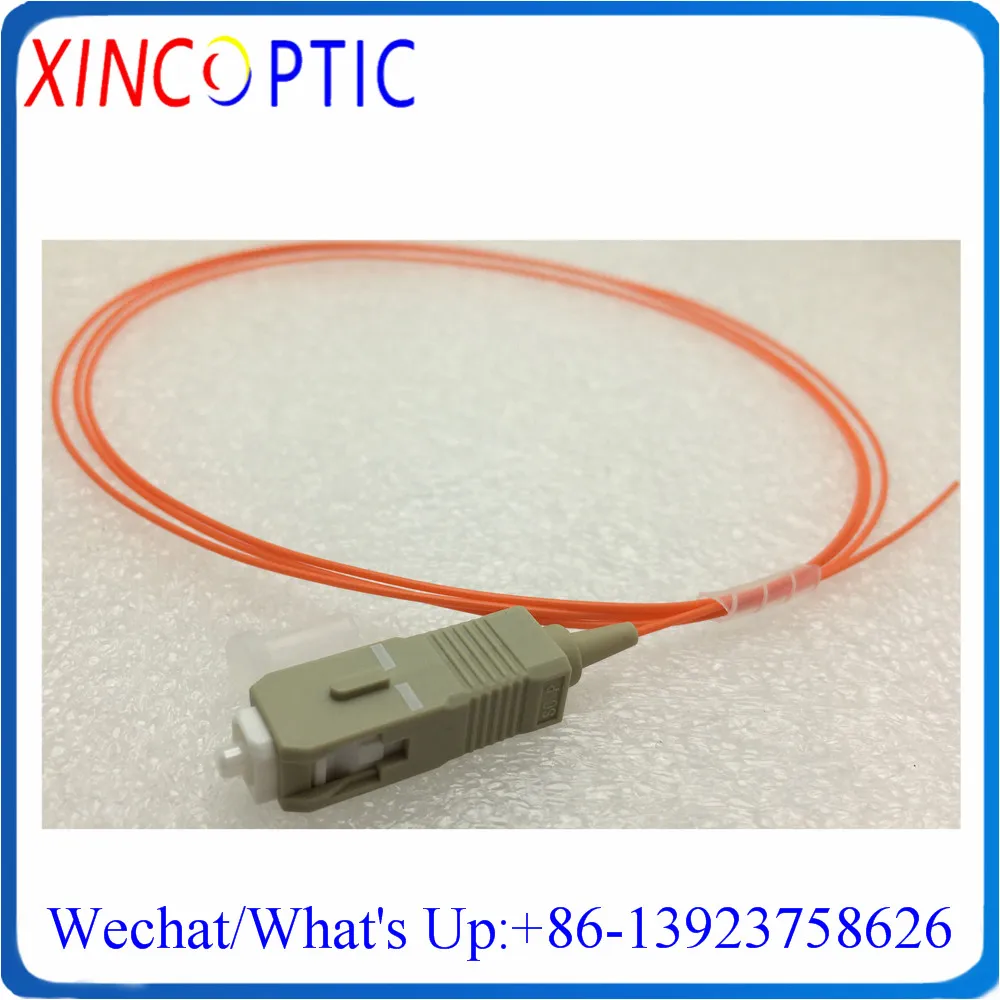 50Pcs/Lot,SC/UPC SCAPC 1.5M Simplex SX SM MM OM1 OM2 OM3 50/125 62.5/125 0.9mm Tight Buffer PVC Jacket,Fiber Optic Pigtail Cable